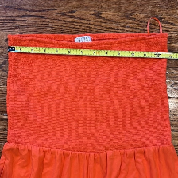 NWOT BRIGHT SUMMER CORAL STRAPLESS FLARE LEG JUMPSUIT - SIZE S - Picture 14 of 16
